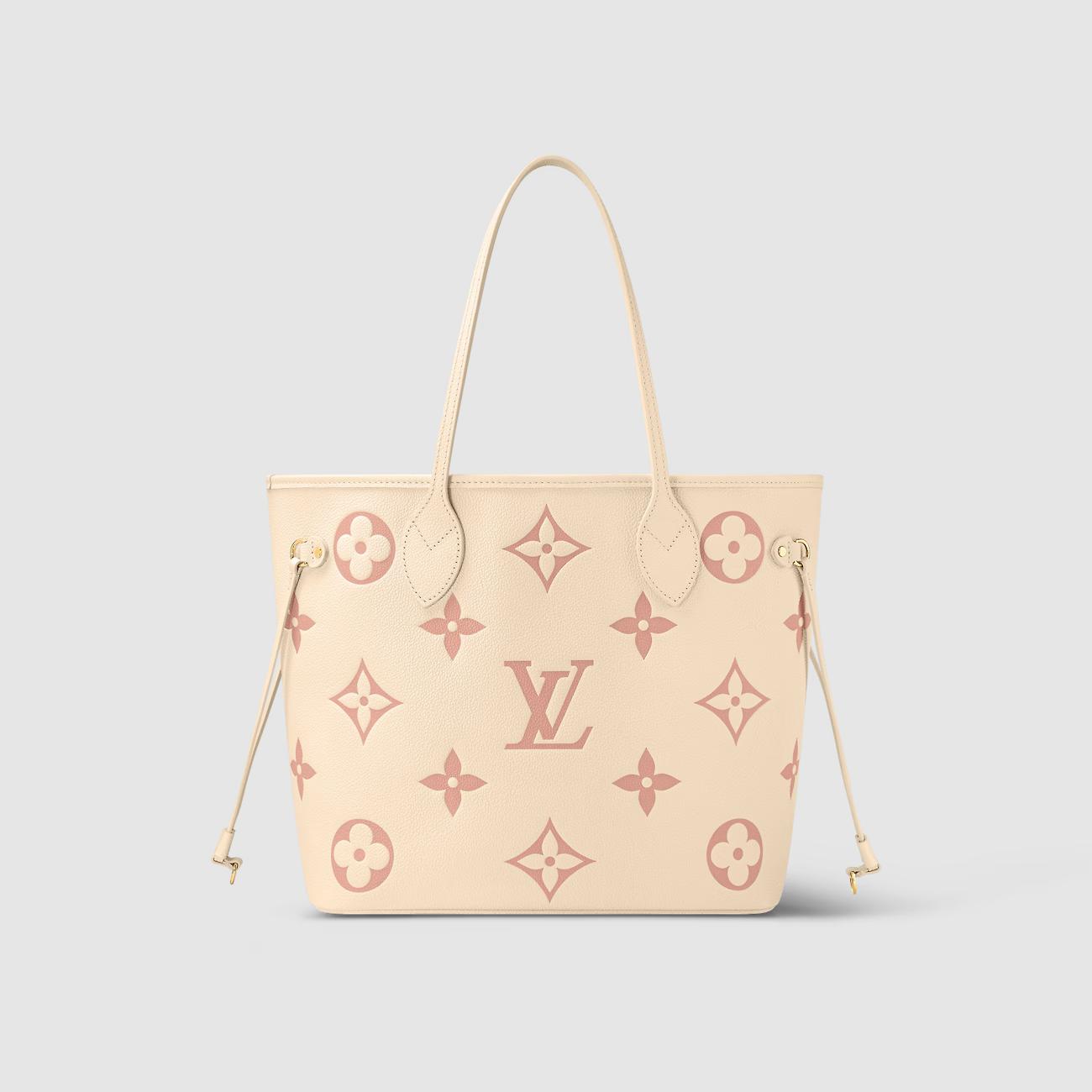 Túi Louis Vuitton Neverfull MM Nữ Be Hồng